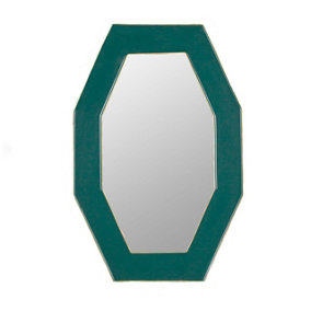 Paoletti Framed Octagonal Mirror, Teal