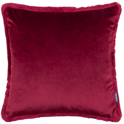 Paoletti Freya Velvet Fringed Feather Filled Cushion