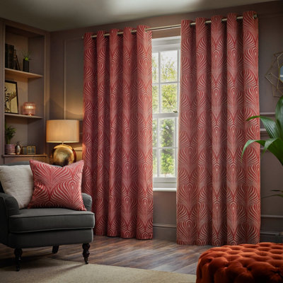 Paoletti Gatsby Jacquard Eyelet Curtains