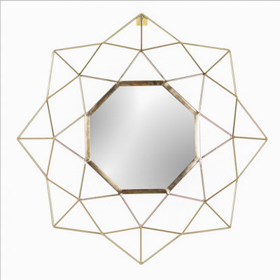 Paoletti Gold Geo Wall Mounted Mirror