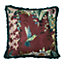 Paoletti Hanging Gardens Floral Fringed Polyester Filled Cushion