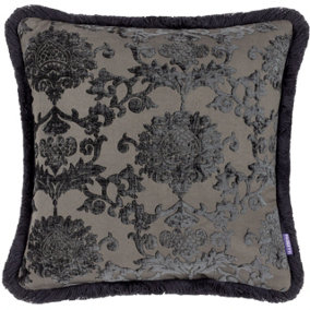 Paoletti Hanover Jacquard Fringed Feather Filled Cushion