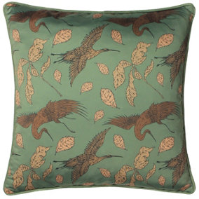 Paoletti Harper Cranes Piped Feather Filled Cushion