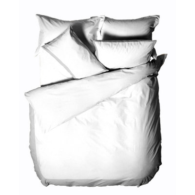 Paoletti Harvard Double Duvet Cover Set, Cotton, Grey