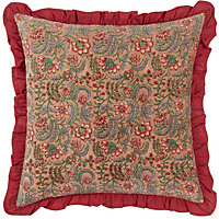 Paoletti Haven Floral Cotton Velvet Polyester Filled Cushion