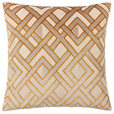 Paoletti Henley Velvet Jacquard Feather Filled Cushion