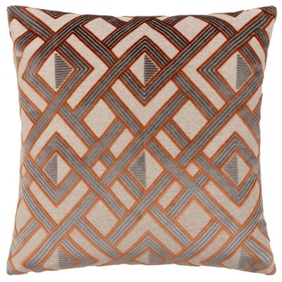 Paoletti Henley Velvet Jacquard Feather Filled Cushion