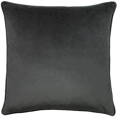 Paoletti Hortus Bee Embroidered Velvet Piped Feather Filled Cushion