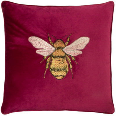 Paoletti Hortus Embroidered Velvet Polyester Filled Cushion