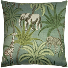 Paoletti Jungle Parade Floral Printed Polyester Filled Cushion