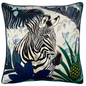 Paoletti Kala Zebra Printed Polyester Filled Cushion