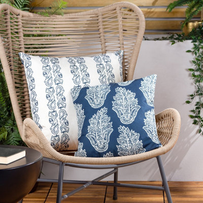 Paoletti Kalindi Paisley UV & Water Resistant Outdoor Polyester Filled Cushion