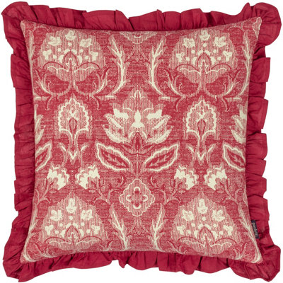 Paoletti Kirkton Floral Fringed Polyester Filled Cushion