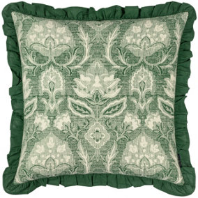Paoletti Kirkton Floral Pleated 100% Cotton Cushion Cover