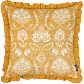 Paoletti Kirkton Floral Pleated 100% Cotton Cushion Cover