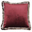 Paoletti Kiruna Faux Fur Trimmed Soft Velvet Polyester Filled Cushion