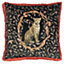 Paoletti Kitraya Leopard Velvet Polyester Filled Cushion