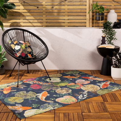 Paoletti Koi Pond Digtally Printed Outdoor Rug