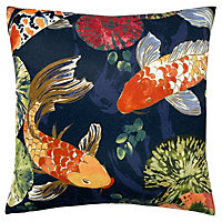 Paoletti Koi Pond Printed Polyester Filled Cushion