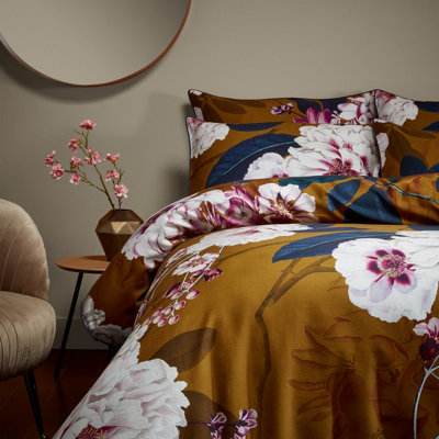 Paoletti Kyoto Floral 100% Cotton Duvet Cover Set