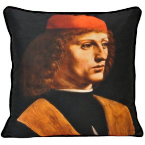 Paoletti Leonardo Musician Piped Feather Filled Cushion