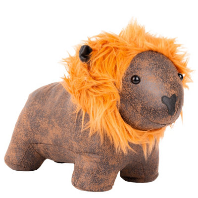 Paoletti Lion Faux Leather Novelty Doorstop