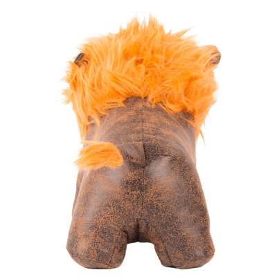 Paoletti Lion Faux Leather Novelty Doorstop