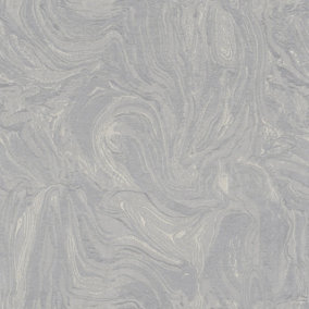 Paoletti Luxe Marble Grey Embossed Metallic Vinyl Wallpaper Sample