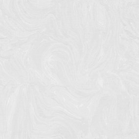 Paoletti Luxe Marble Pearl White Embossed Metallic Vinyl Wallpaper Sample