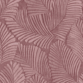 Paoletti Luxe Palmeria Blush Pink Botanical Vinyl Wallpaper Sample