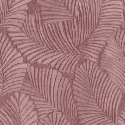 Paoletti Luxe Palmeria Blush Pink Botanical Vinyl Wallpaper