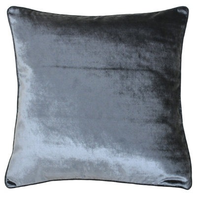 Paoletti Luxe Velvet Piped Polyester Filled Cushion