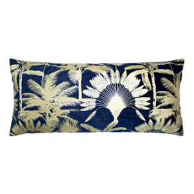 Paoletti Malaysian Palm Foil Printed Polyester Filled Cushion