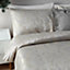 Paoletti Marble Double Duvet Cover Set, Cotton, Polyester, Oyster