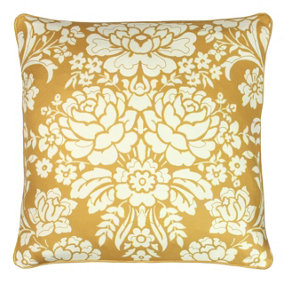 Paoletti Melrose Floral Pipe Trimmed Polyester Filled Cushion