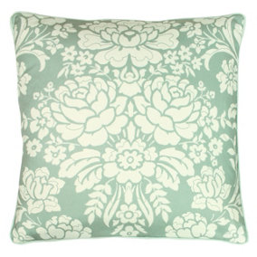 Paoletti Melrose Floral Piped Feather Filled Cushion