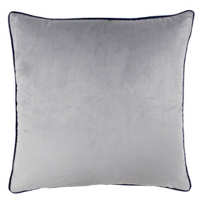 Paoletti Meridian Soft Velvet Piped Polyester Filled Cushion