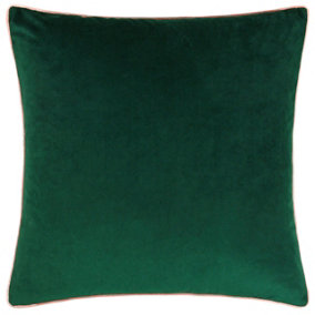 Paoletti Meridian Velvet Piped Cushion Cover