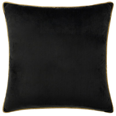 Paoletti Meridian Velvet Piped Feather Filled Cushion