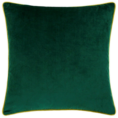 Paoletti Meridian Velvet Piped Feather Filled Cushion