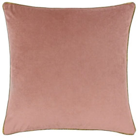 Paoletti Meridian Velvet Piped Feather Filled Cushion