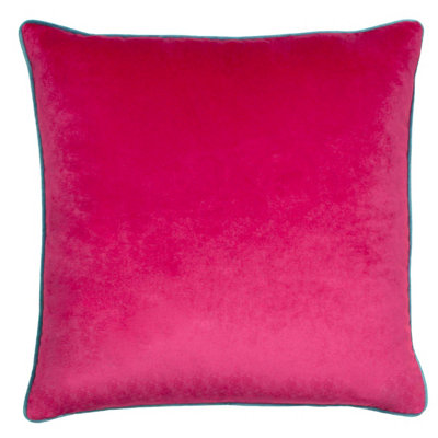 Paoletti Meridian Velvet Piped Polyester Filled Cushion