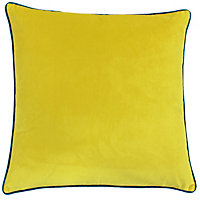 Paoletti Meridian Velvet Piped Polyester Filled Cushion