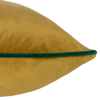 Paoletti Meridian Velvet Piped Polyester Filled Cushion