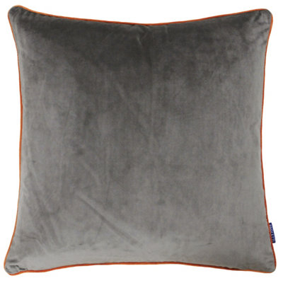 Paoletti Meridian Velvet Piped Polyester Filled Cushion