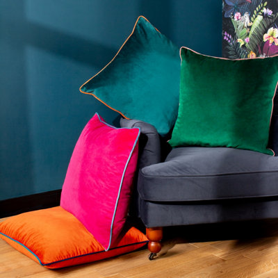 Paoletti velvet cushions hotsell