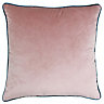 Paoletti Meridian Velvet Piped Polyester Filled Cushion