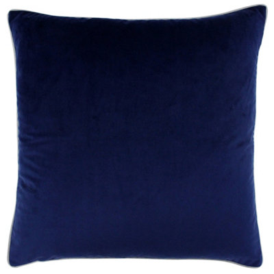 Paoletti Meridian Velvet Piped Polyester Filled Cushion