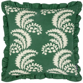 Paoletti Montrose Floral Cotton Fringed Feather Filled Cushion
