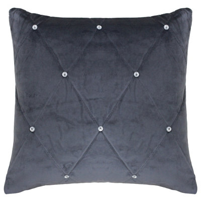 Paoletti New Diamante Embellished Feather Filled Cushion